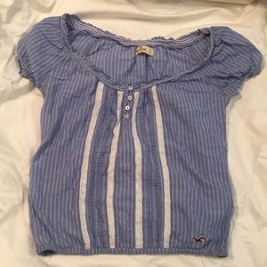 Nautical Hollister Crop Top